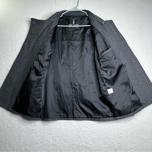 Tom’s Ware Wool Blend Double Breasted Pea Coat - Picture 3 of 16